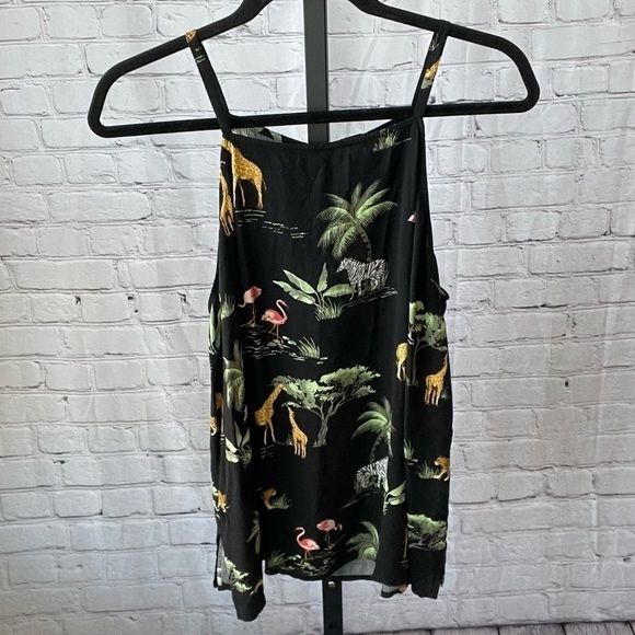 Old Navy Jungle Animal Print Tank Top Size Large - Picture 1 of 4